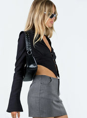 Down To Business Long Sleeve Top Black