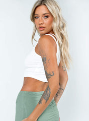 Cut It Out Tank Top White