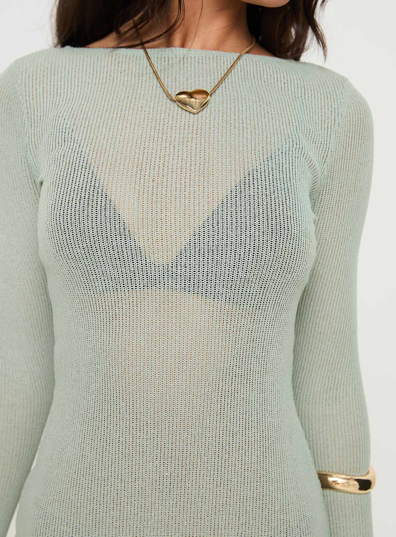 Pratt Long Sleeve Mini Dress Grey