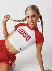 SDSU Homerun Tee White Red
