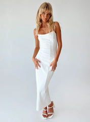 Tristan Midi Dress White