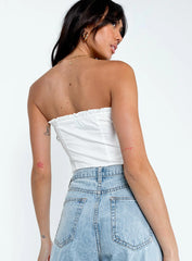 Yazmin Strapless Corset White