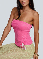 Plotline Strapless Top Pink
