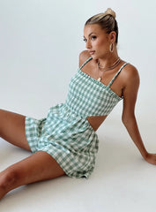 Danton Romper Green Gingham