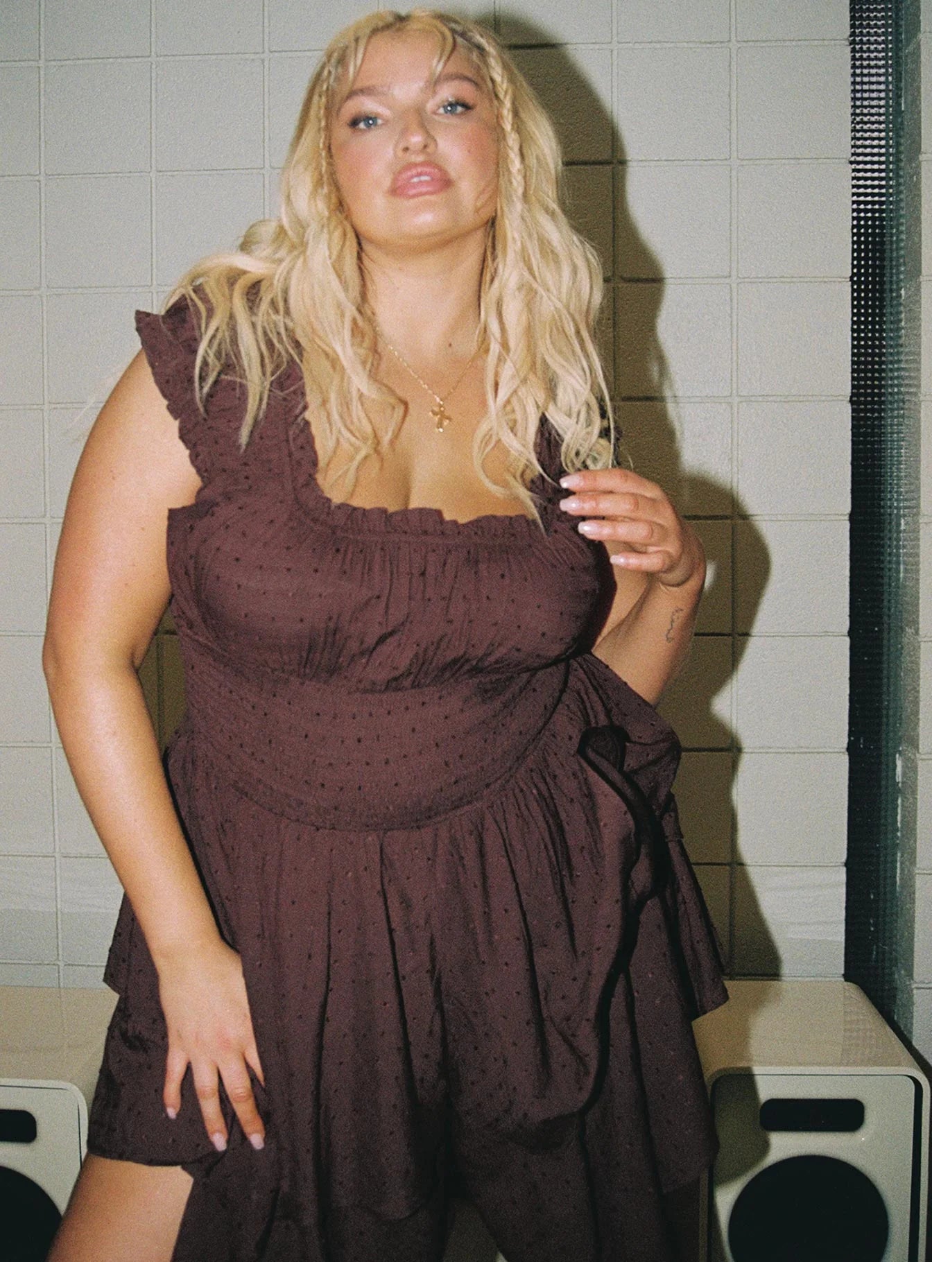 The Love Galore Romper Brown Curve