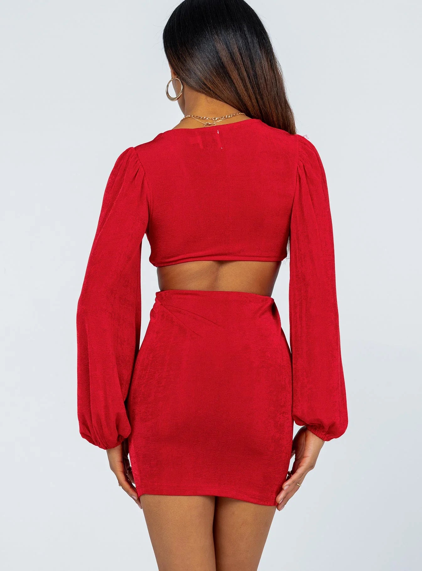 Adi Cut Out Mini Dress Red