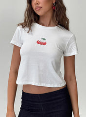 Three's A Charm Top White