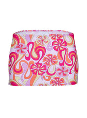 Mizza Swim Skirt Pink Retro Floral