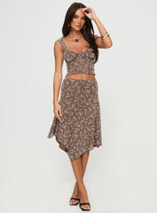 Aerin Top Brown Multi