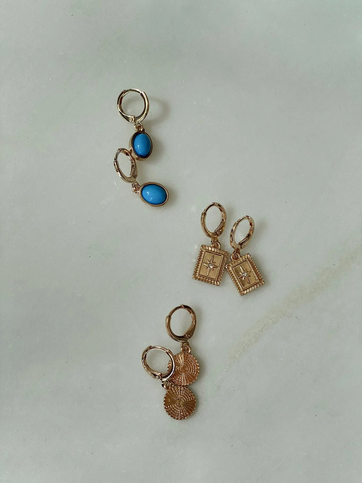 Brolin Earring Pack Gold / Blue