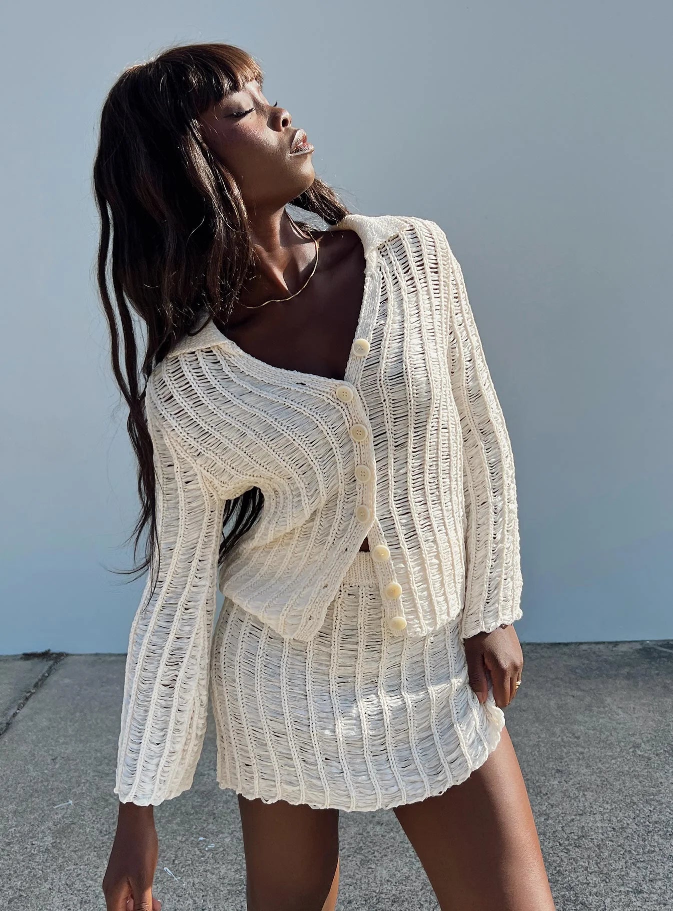 Perfect Places Knit Set Beige