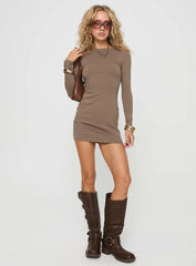 Lex Long Sleeve Mini Dress Olive