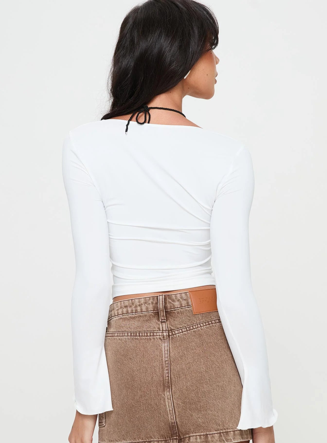 Clyne Long Sleeve Top White