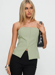 Lavish Living Strapless Top Green