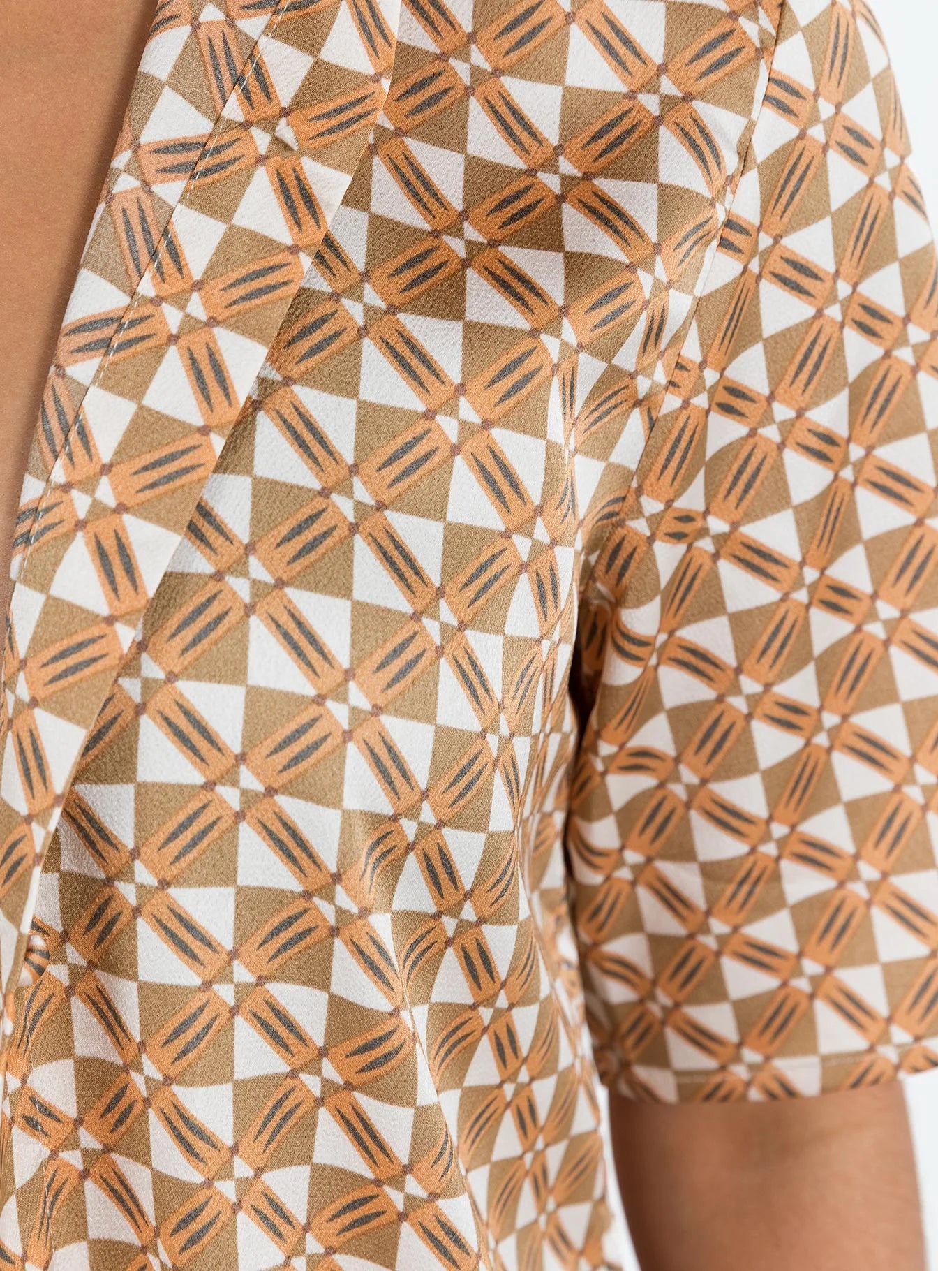 Ziggy Short Sleeve Shirt Orange Geo