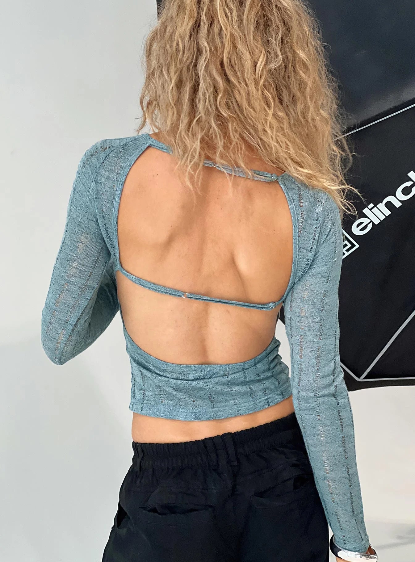 Oriton Long Sleeve Top Blue