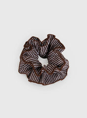 Way Back In Scrunchie Brown White