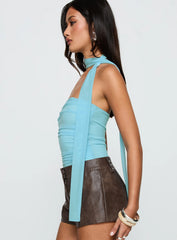 Sorelle Scarf Bodysuit Blue