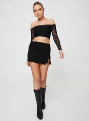 Danzer Off The Shoulder Top Black