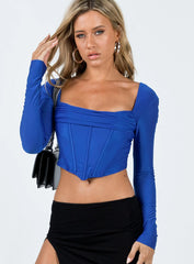 Tyssen Long Sleeve Top Blue