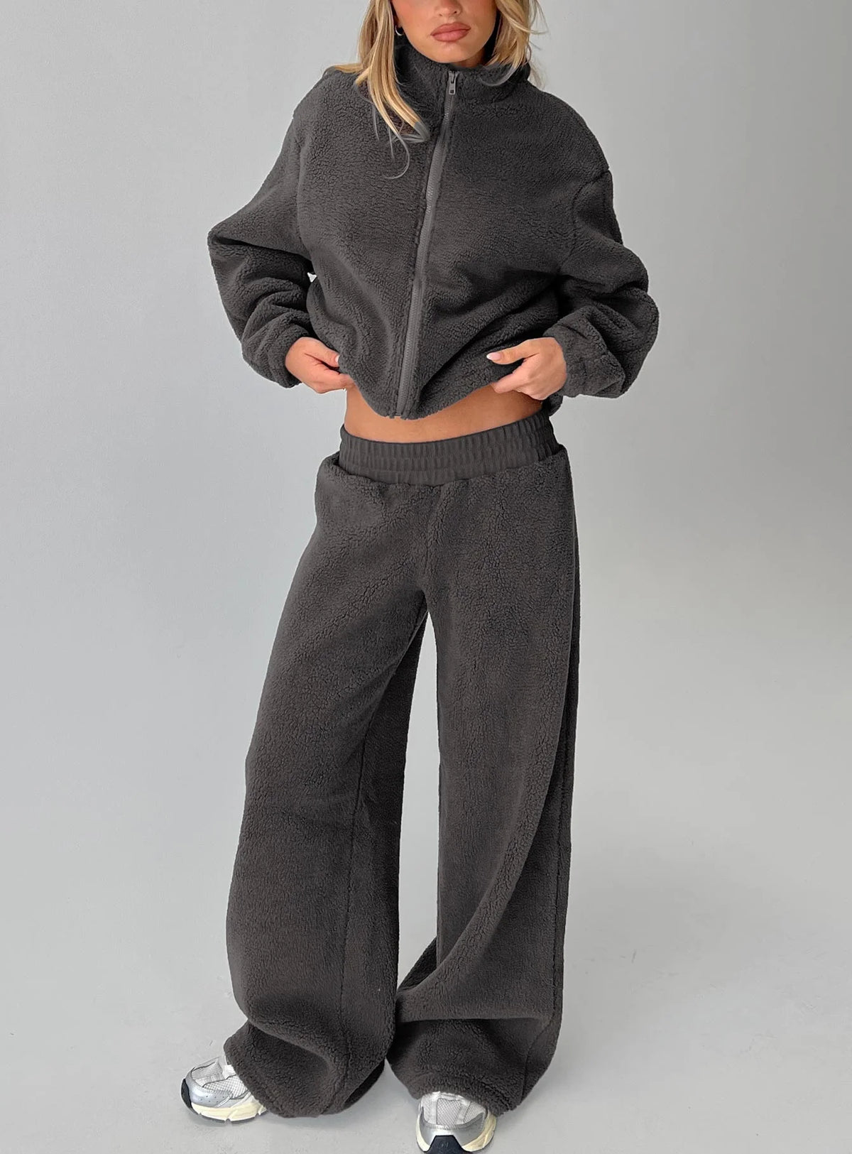 Siberia Fleece Track Pant Charcoal