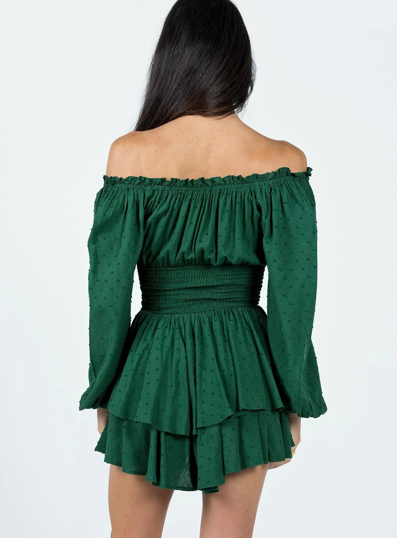 The Love Galore Long Sleeve Romper Green