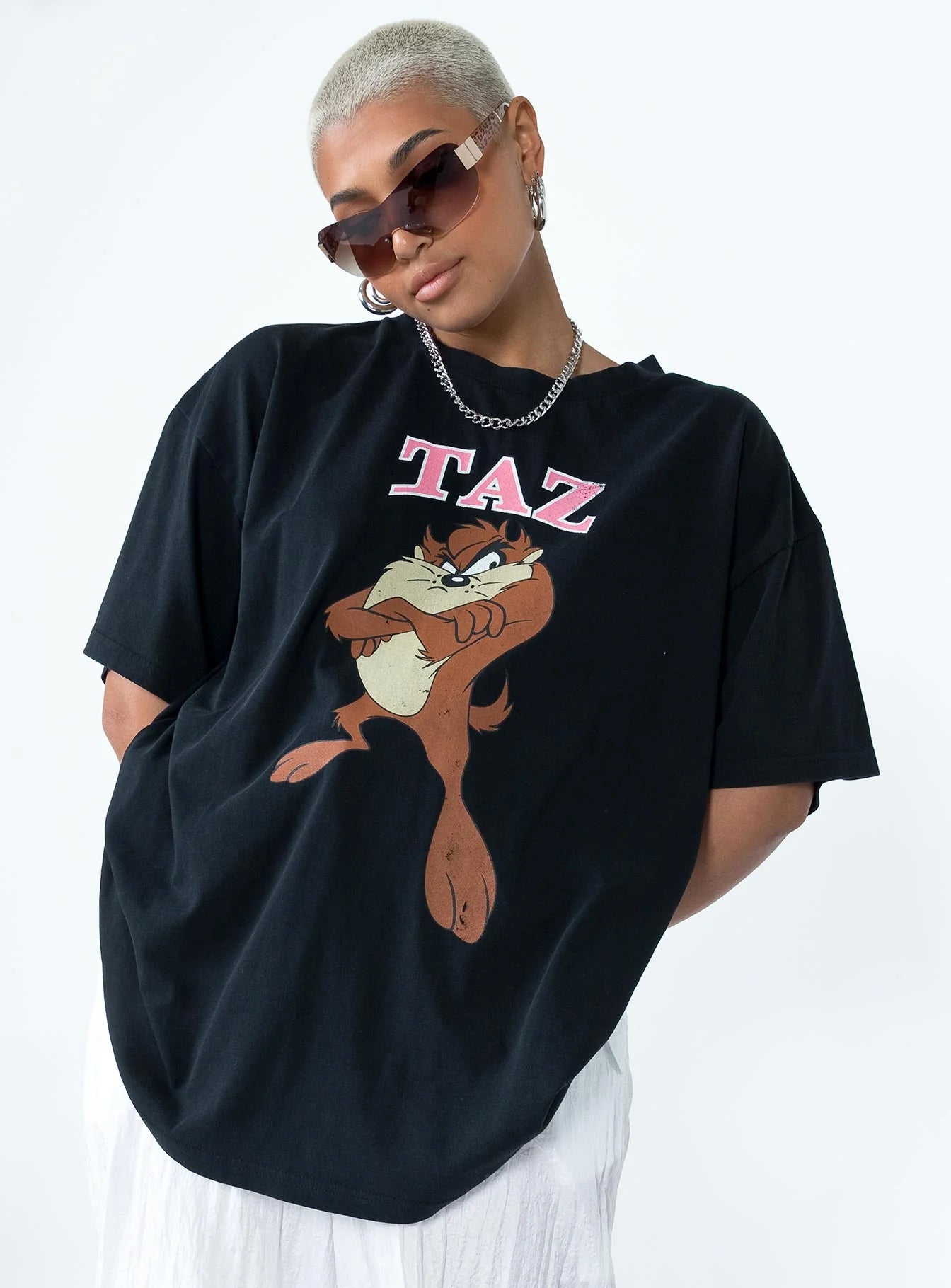 Taz Oversized Tee Black