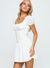 Lethia Corset Mini Dress White