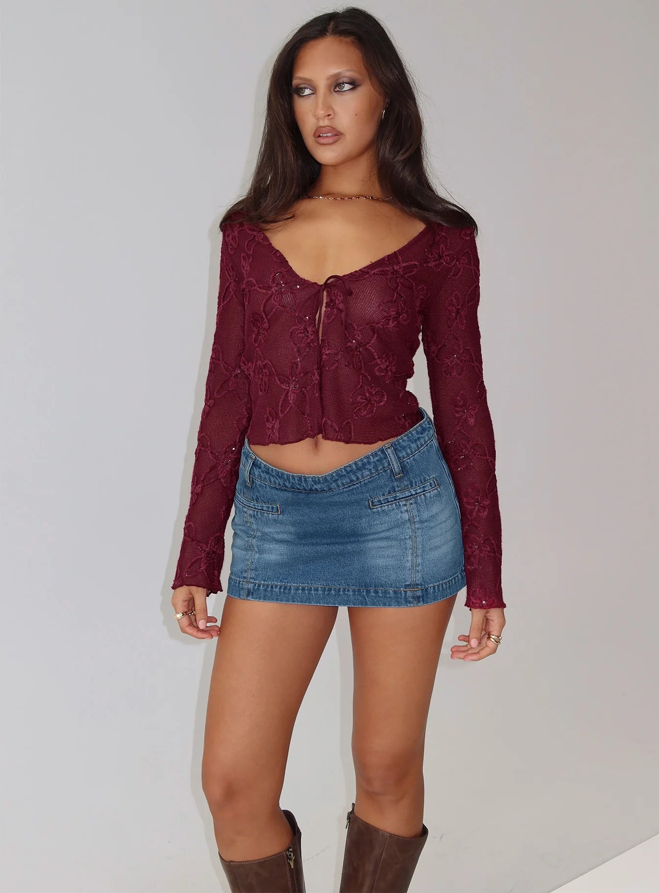 Sukita Cardi Burgundy