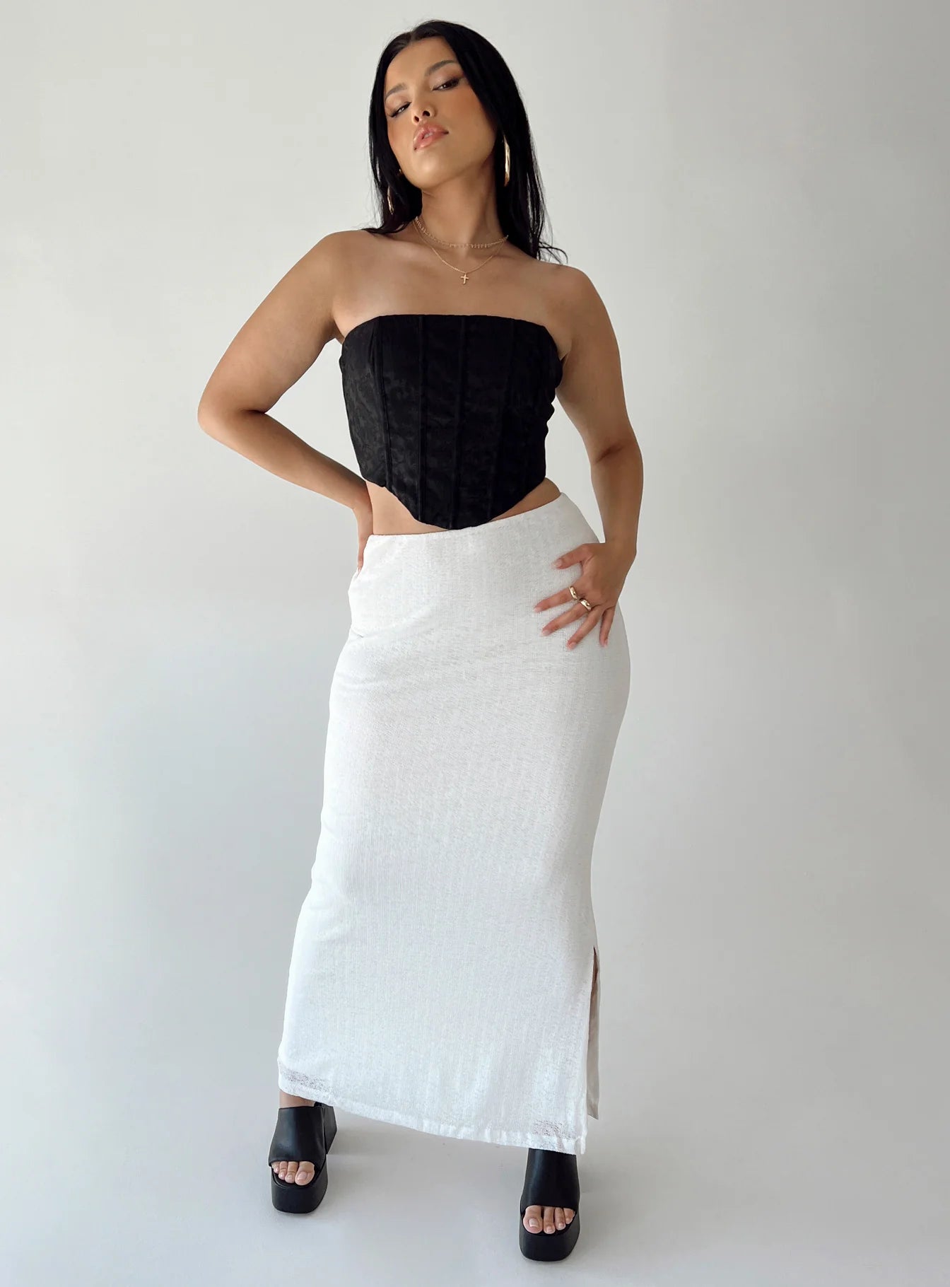 Armona Strapless Top Black