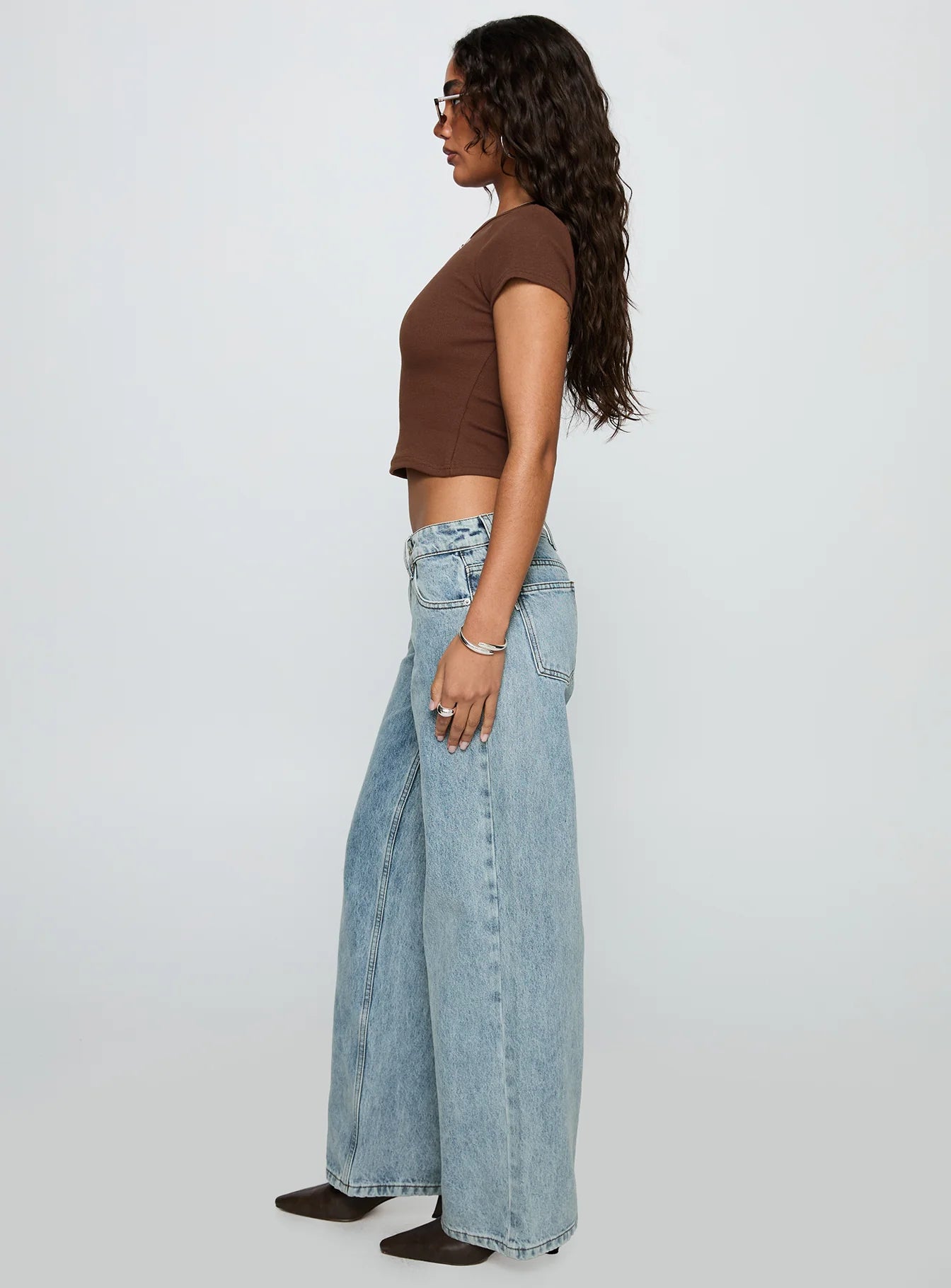 Ellanor Low Rise Slouch Denim Jean Light Blue