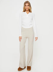 Dixon Long Sleeve Top White
