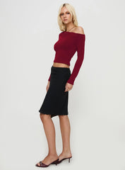 Anibelle Midi Skirt Black