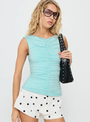 Perfect Harmony Ruched Top Blue