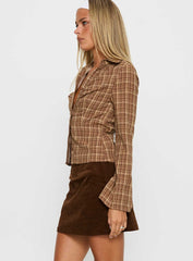 Araceli Corduroy Mini Skirt Brown