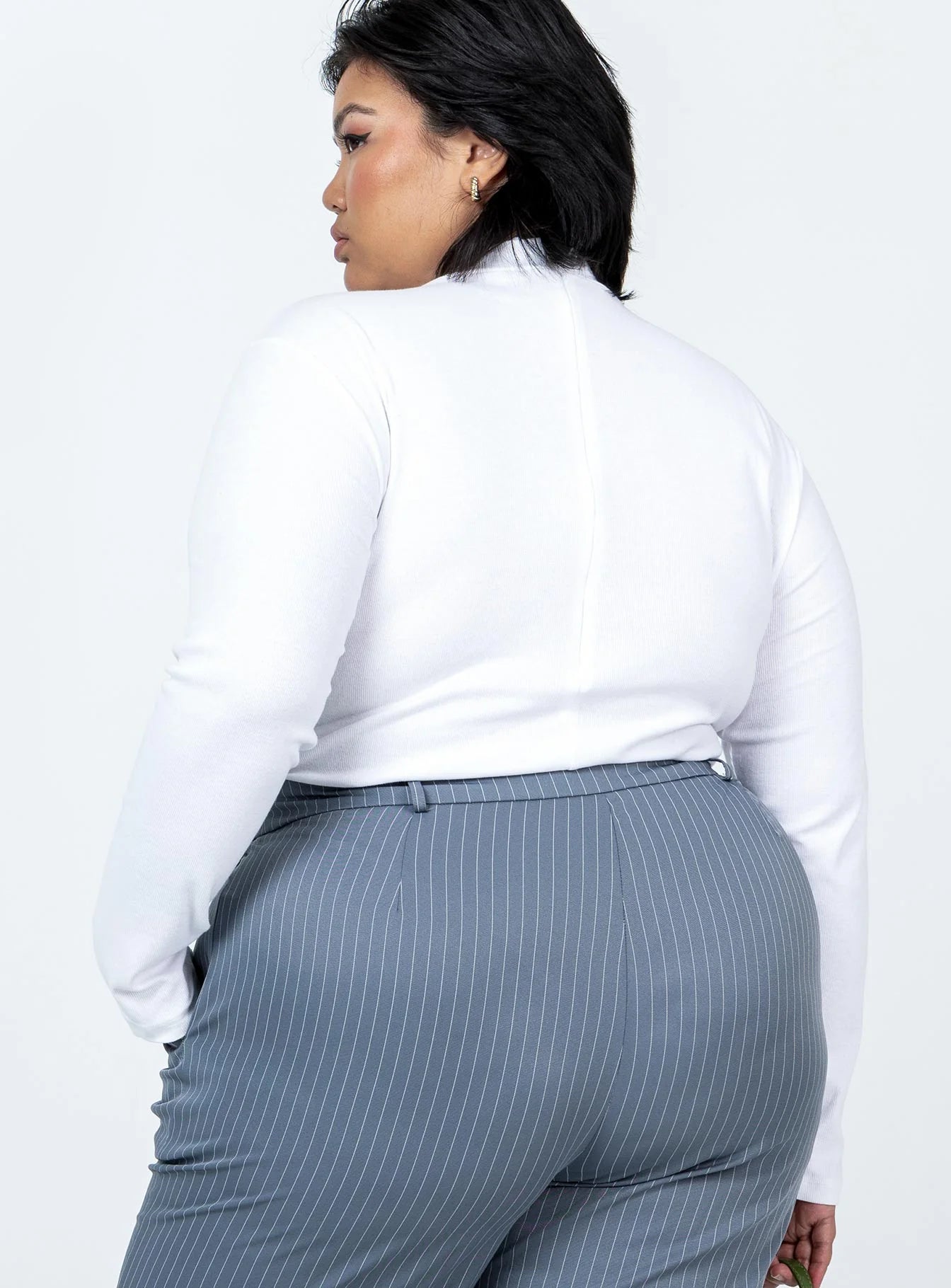 Maleny Long Sleeve Bodysuit White Curve