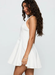 Out Of Nowhere Halter Mini Dress White