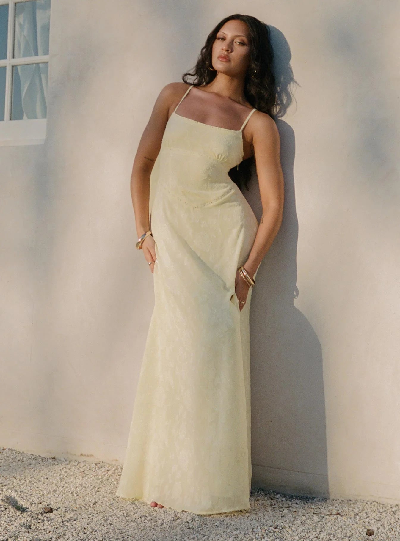 South Of France Maxi Dress Yellow Petite