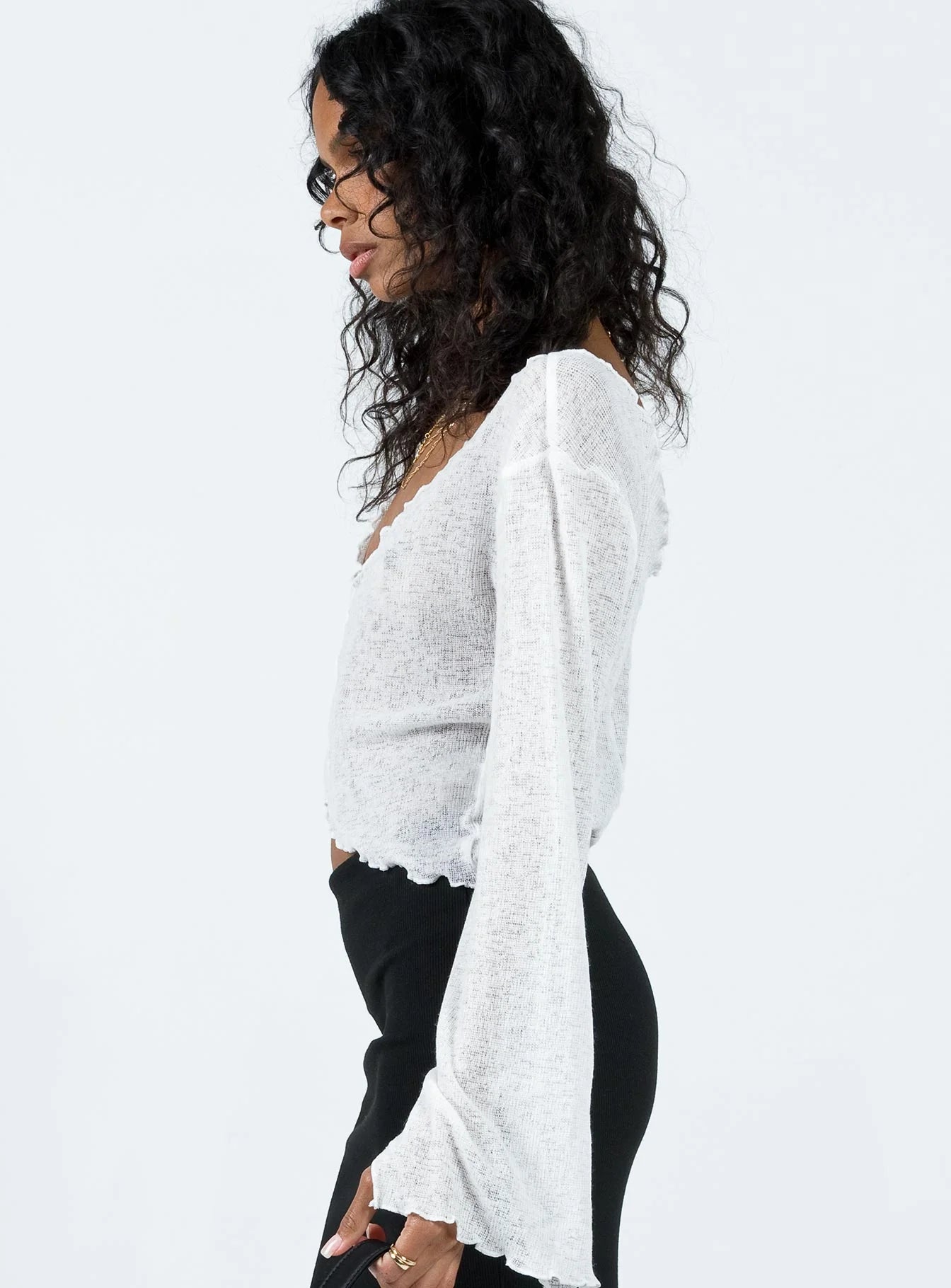 Hawksley Long Sleeve Top White