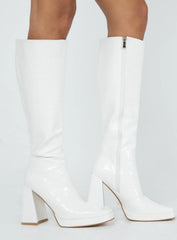 Montgomery Boot White Croc