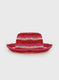 Alonza Crochet Bucket Hat Pink red