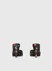 Cherry Season Pointed Toe Heels Black Multi