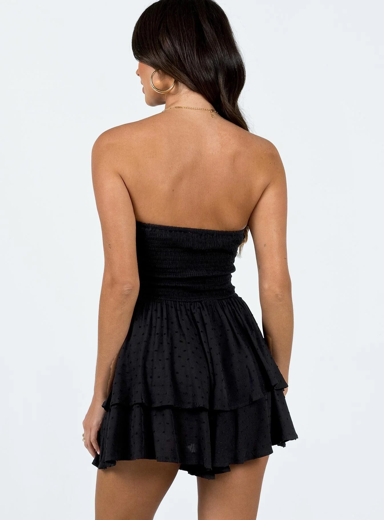 The Love Galore Strapless Romper Black