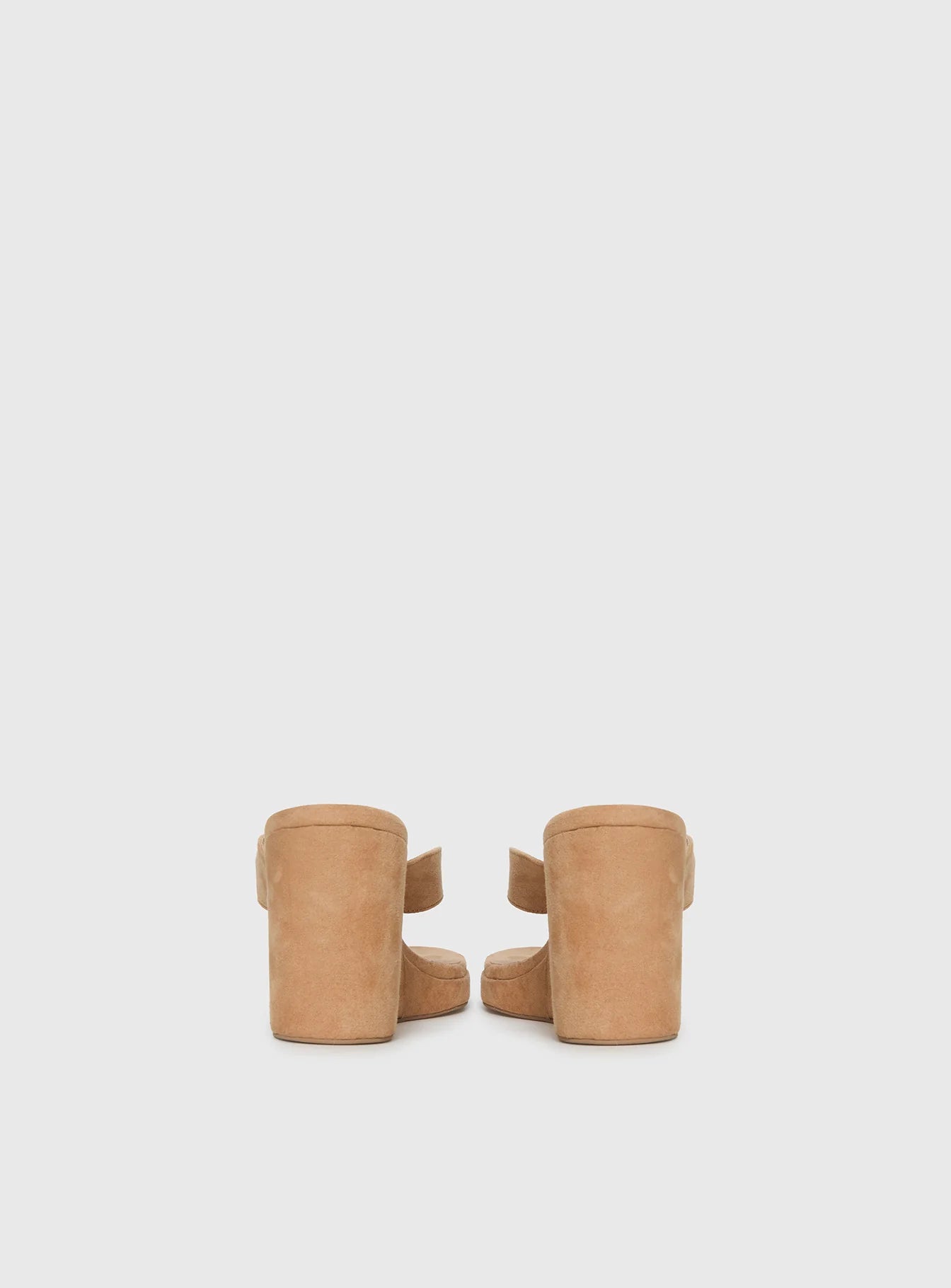Kamiko Wedged Heels Tan Faux Suede