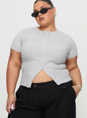 Suzu Knit Top Grey Curve