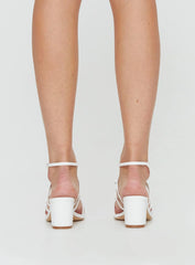 Donna Bow Heels White
