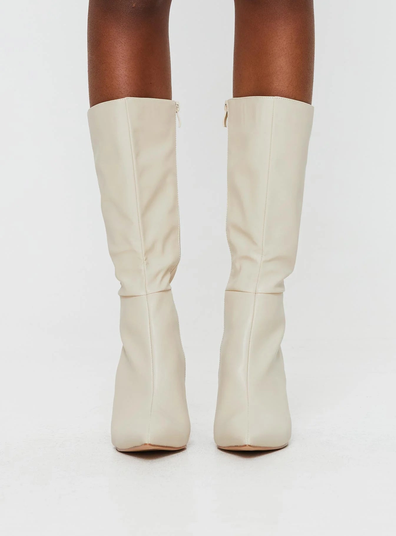 Elodiee Knee High Boots Cream