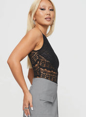 Knotti Lace Bodysuit Black