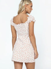 Reuben Mini Dress White Floral