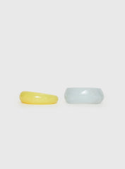 Dance All Night Resin Cuff Pack Yellow Blue